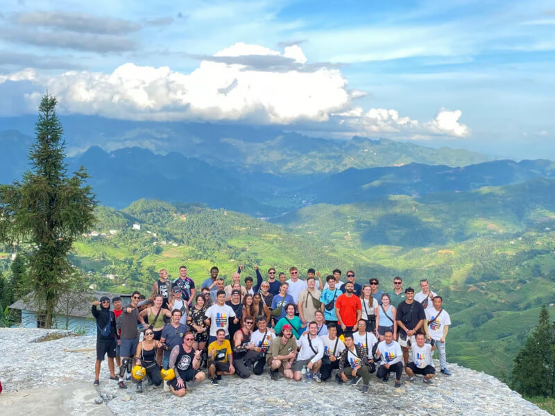 Travelers enjoying a short journey with Jasmine Tours Ha Giang.